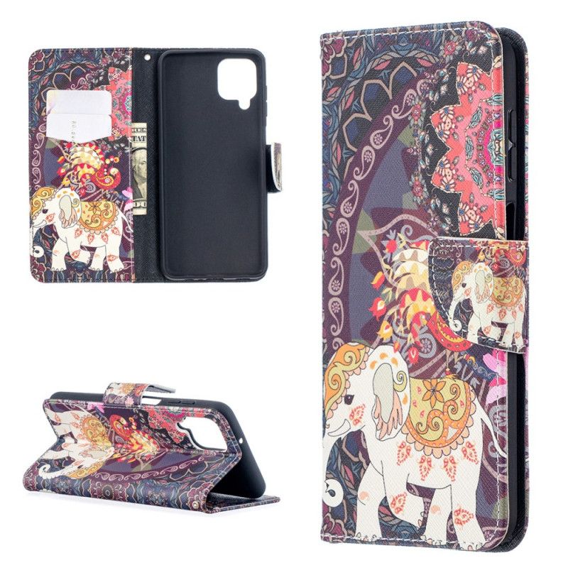 Folio Deksel for Samsung Galaxy A12 Indisk Elefant