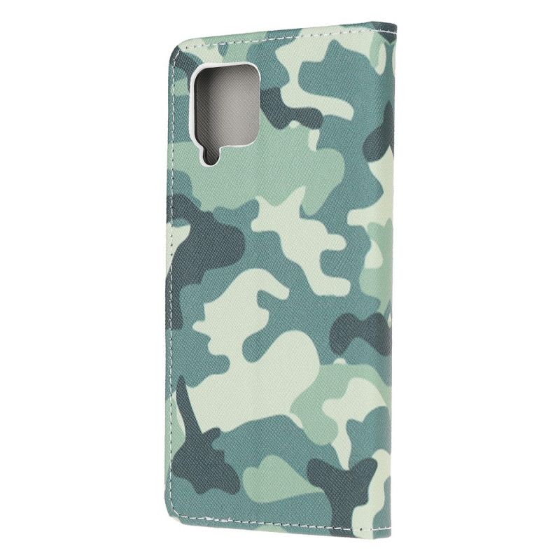 Folio Deksel for Samsung Galaxy A12 Militær Kamuflasje