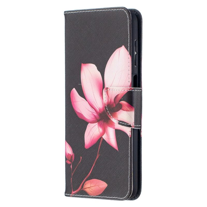 Folio Deksel for Samsung Galaxy A12 Rosa Blomst