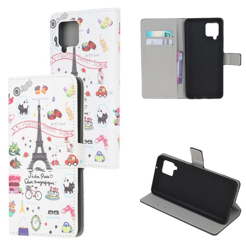 Folio Deksel Samsung Galaxy A12 Jeg Elsker Paris Anti-fall