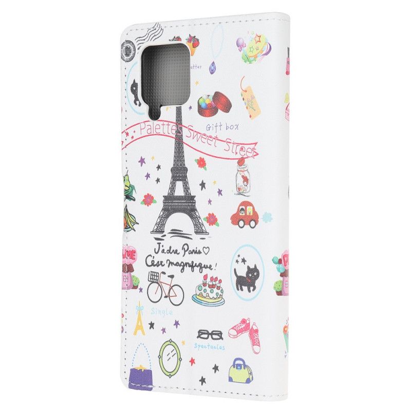 Folio Deksel Samsung Galaxy A12 Jeg Elsker Paris Anti-fall