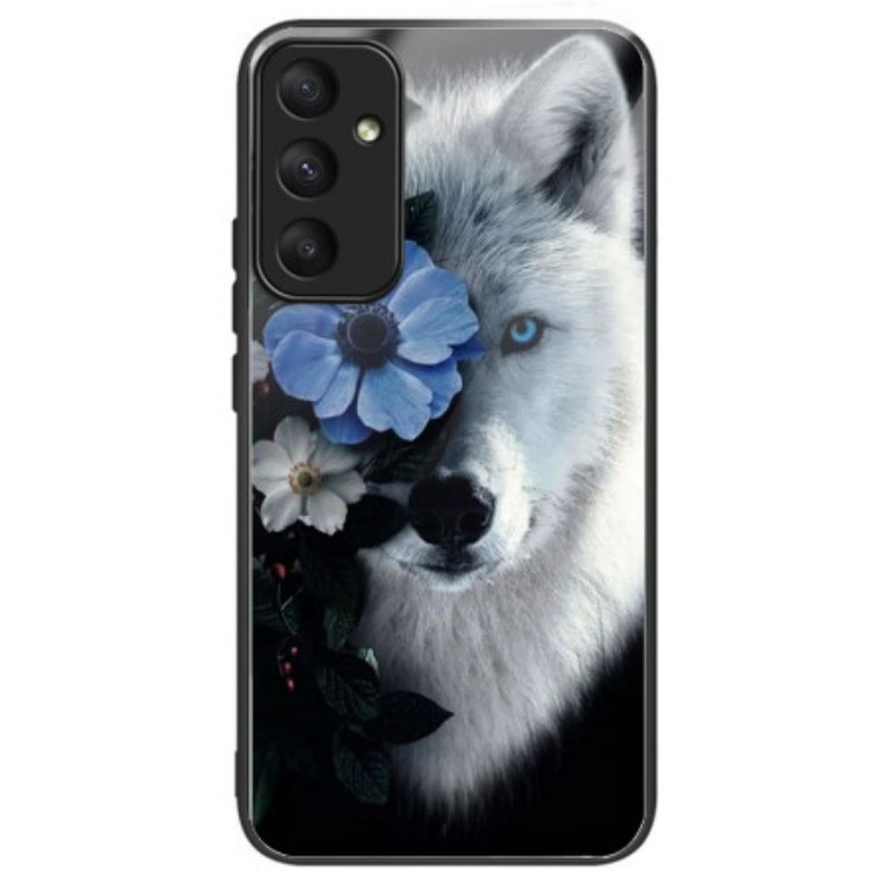 Deksel Samsung Galaxy A55 5g Herdet Glass Wolf Floral