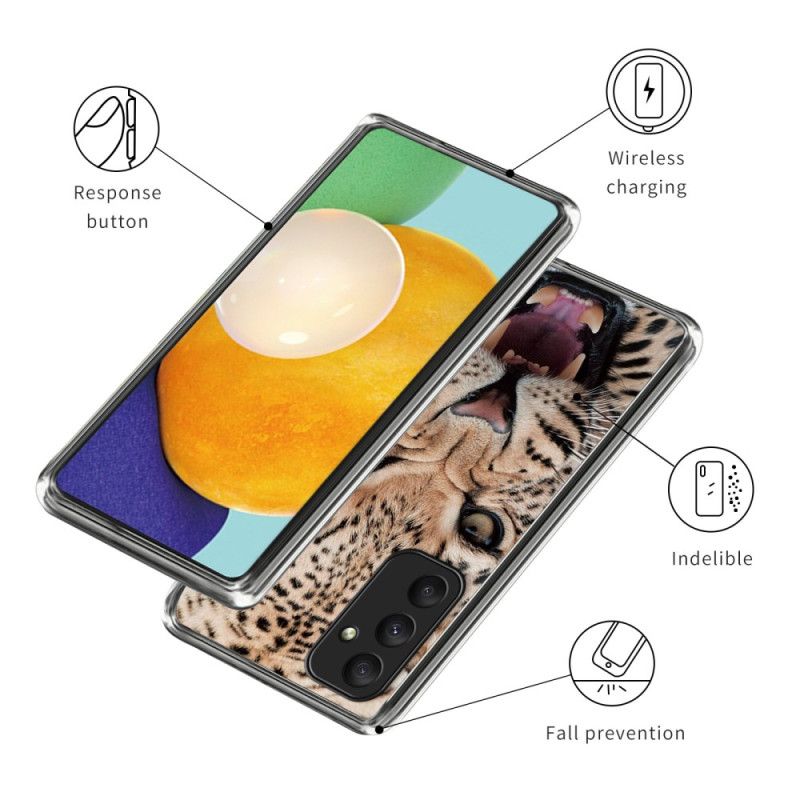 Etui Samsung Galaxy A55 5g Med Leopardmønster