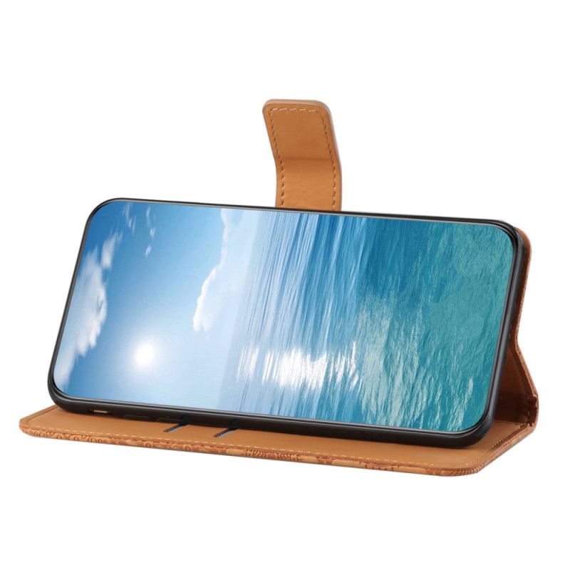 Folio Deksel Samsung Galaxy A55 5g Patchwork Med Stropp Beskyttelse Deksel