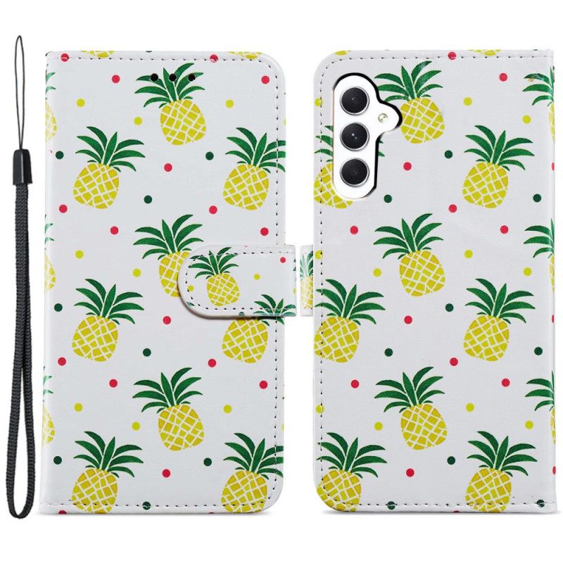 Lærdeksel Folio Deksel Samsung Galaxy A55 5g Mobildeksel Ananas I Lnaière