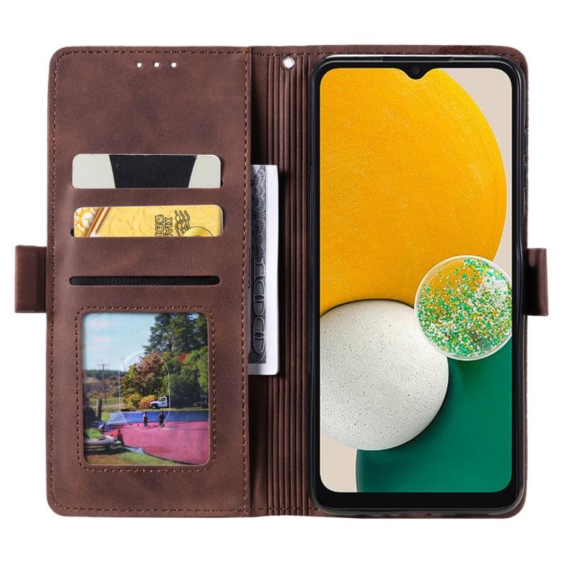 Lærdeksel Folio Deksel Samsung Galaxy A55 5g Mobildeksel Retro Lommebok