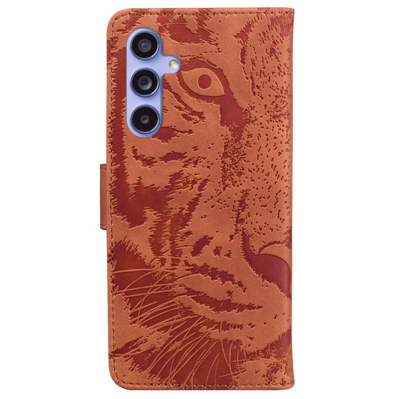 Lærdeksel Folio Deksel Samsung Galaxy A55 5g Mobildeksel Tiger Footprint