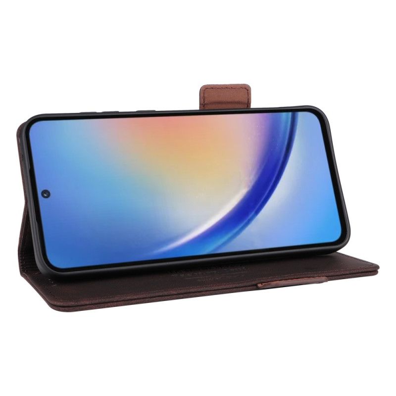 Lærdeksel Folio Deksel Samsung Galaxy A55 5g Mobildeksel Vintage Design