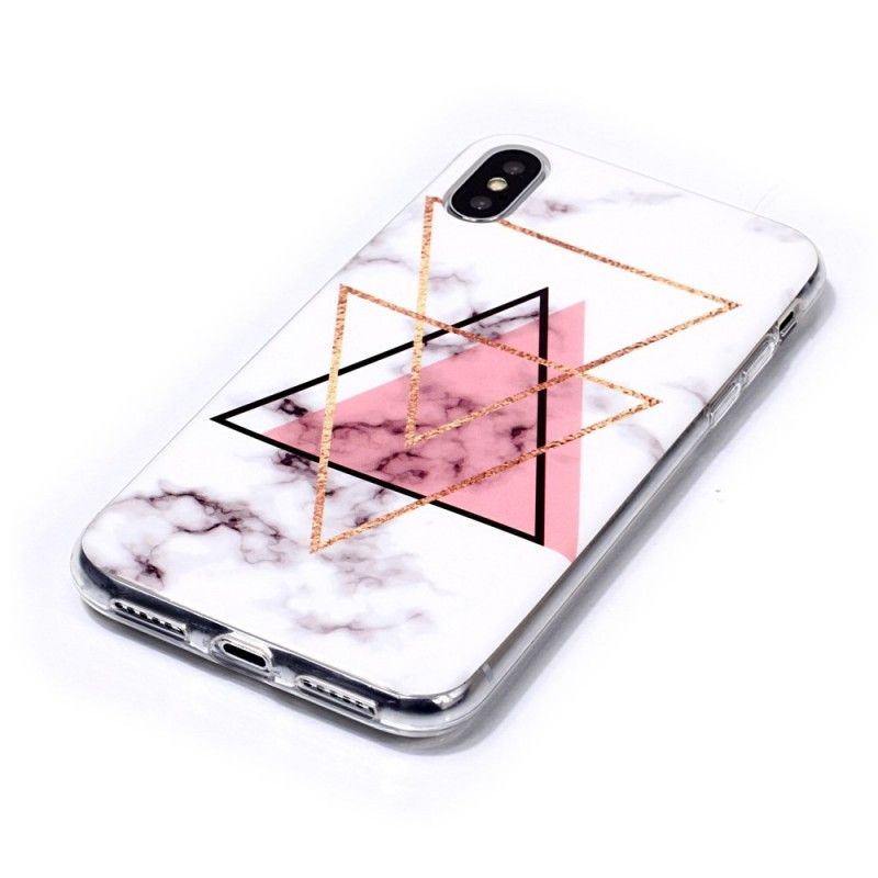 Deksel for iPhone XS Diamantmarmor