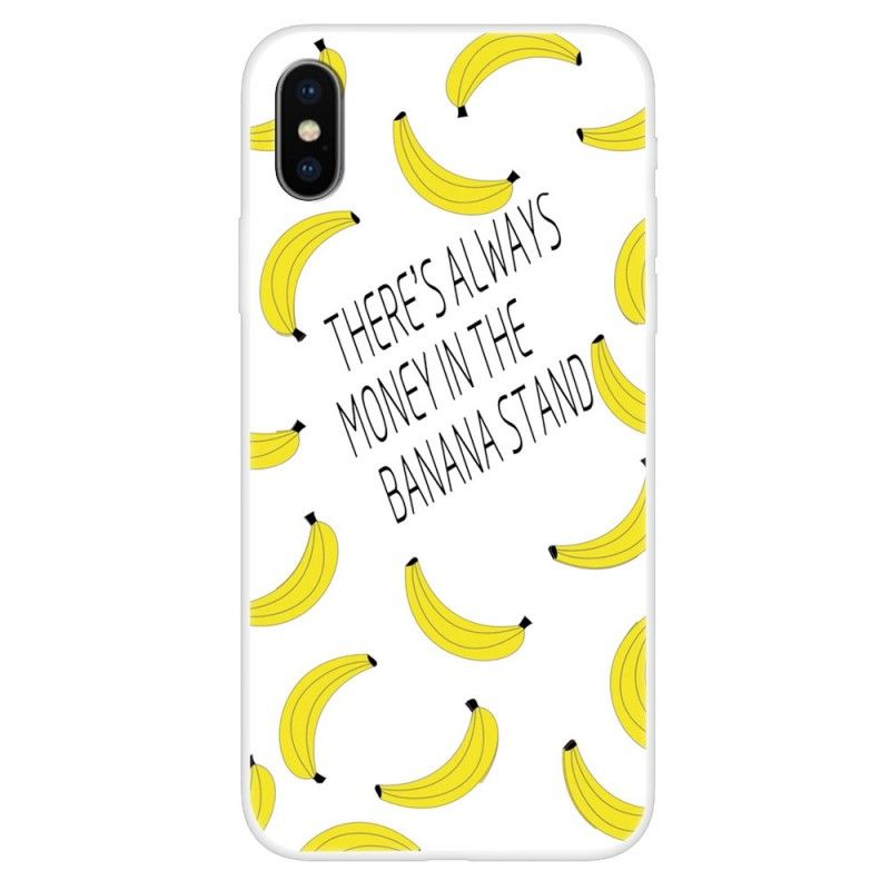 Deksel iPhone XS Gjennomsiktige Bananpenger Anti-fall