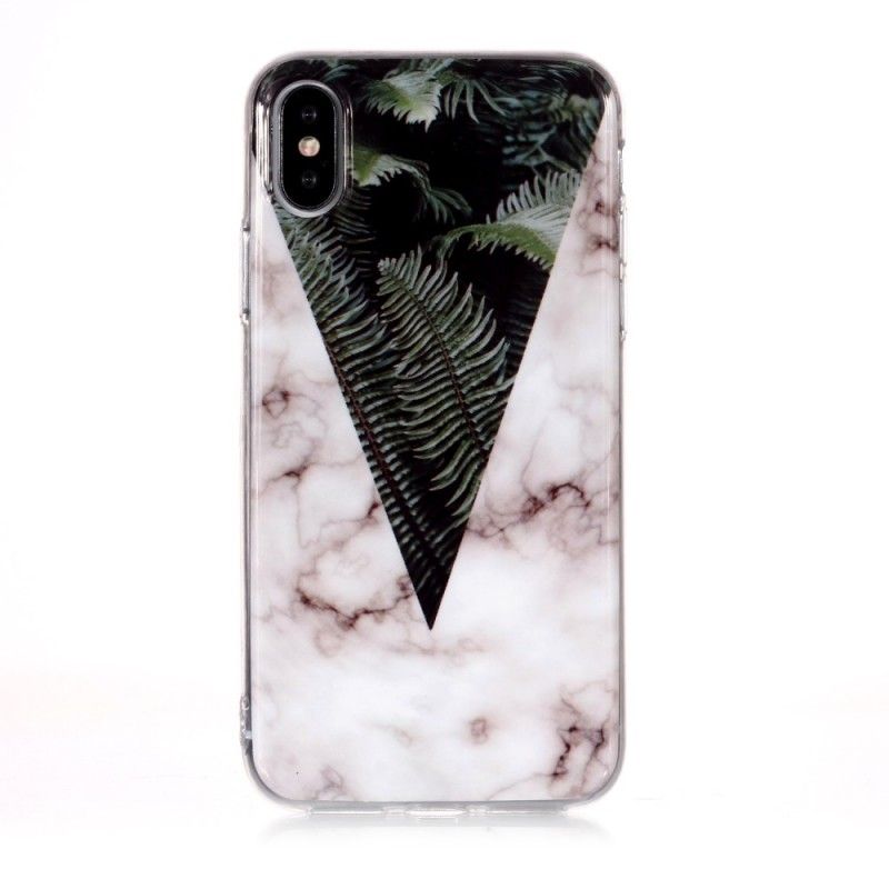 Deksel iPhone XS Marmorblader