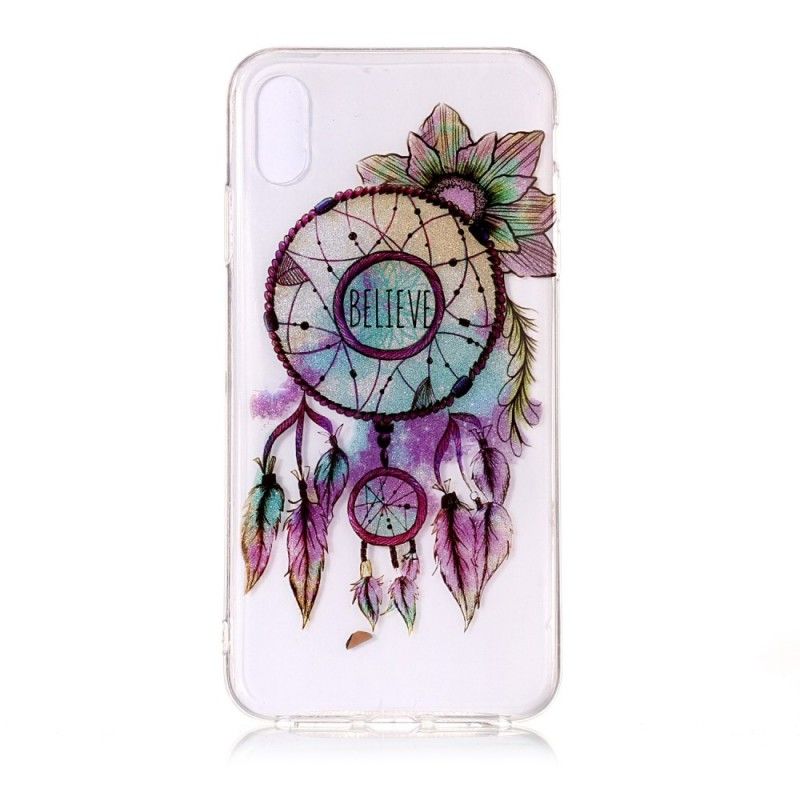 Deksel iPhone XS Mobildeksel Gjennomsiktig Glitter Dreamcatcher