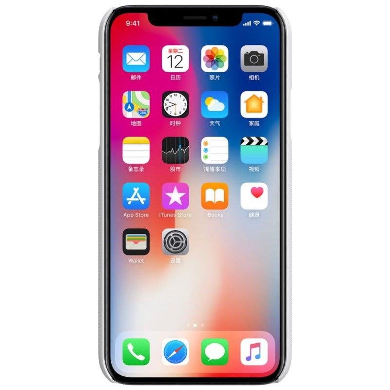 Deksel iPhone XS Svart Stiv Frostet Nillkin