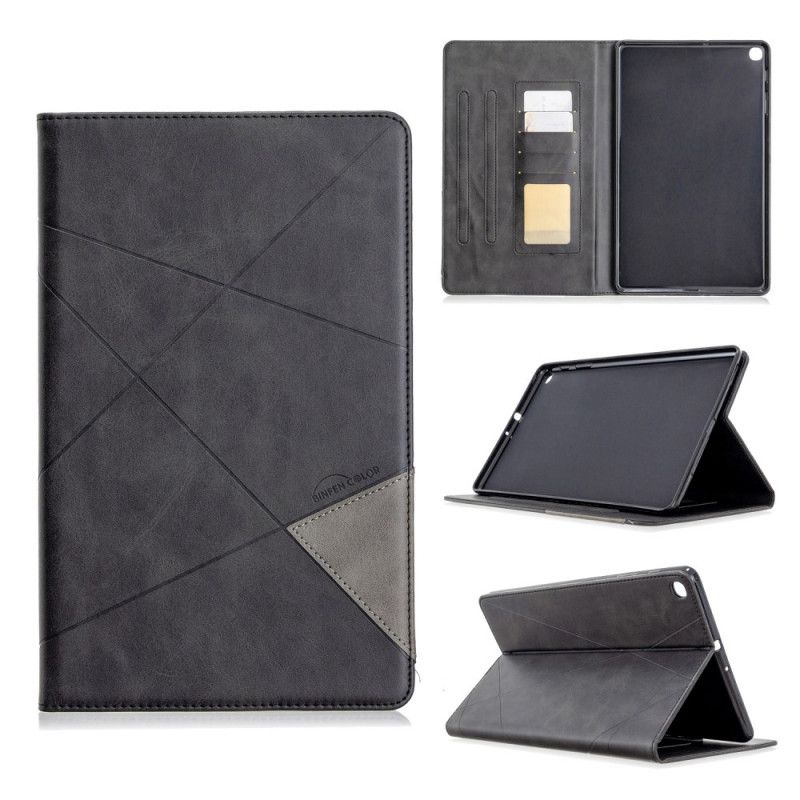 Case Etui Samsung Galaxy Tab A 10.1 (2019) Grå Geometri