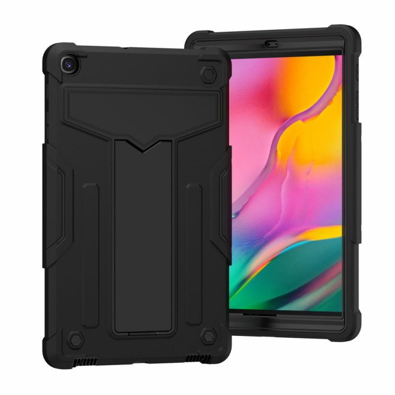 Deksel for Samsung Galaxy Tab A 10.1 (2019) Svart Motstandsdyktig Sammenleggbar Støtte