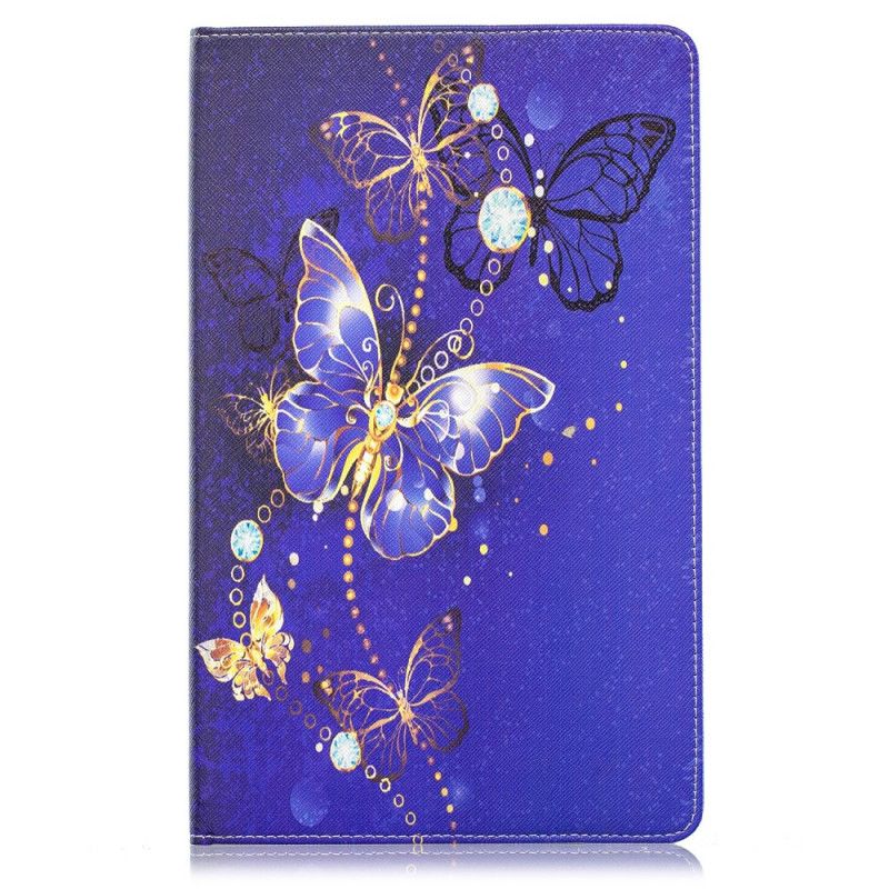 Etui for Samsung Galaxy Tab A 10.1 (2019) Hvit Sommerfugleserie