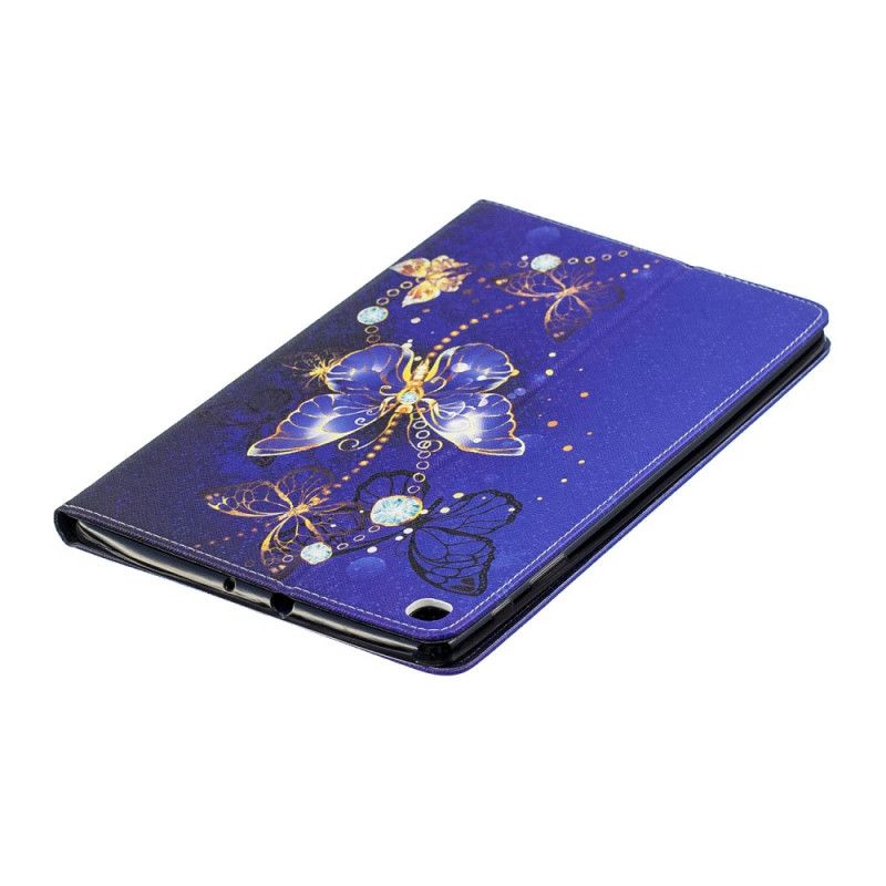 Etui for Samsung Galaxy Tab A 10.1 (2019) Hvit Sommerfugleserie