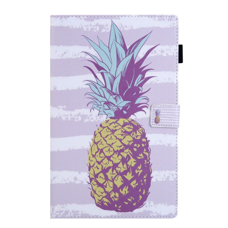 Folio Deksel for Samsung Galaxy Tab A 10.1 (2019) Magenta Ananas Design