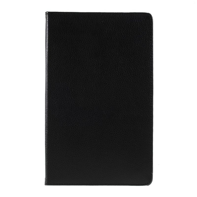 Folio Deksel for Samsung Galaxy Tab A 10.1 (2019) Svart 360 ° Roterbart Lychee-Imitert Skinn