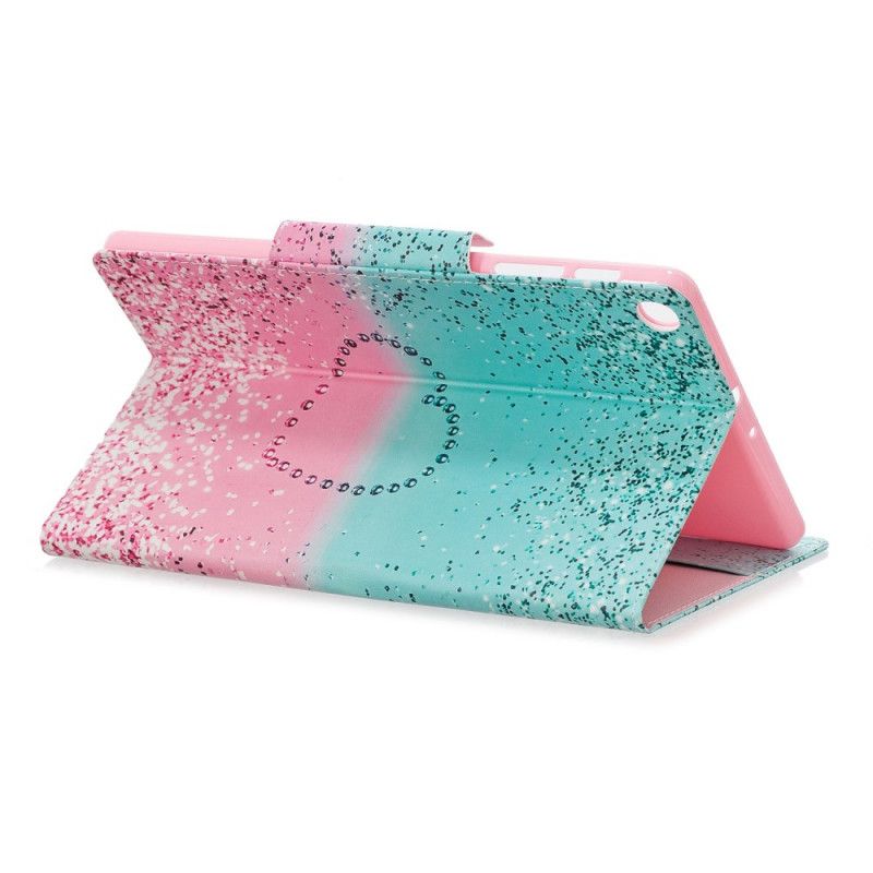 Folio Deksel Samsung Galaxy Tab A 10.1 (2019) Glitterhjerte Med Design Beskyttelse