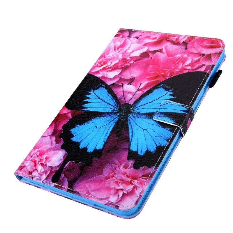 Folio Deksel Samsung Galaxy Tab A 10.1 (2019) Magenta Blomsterfugl Anti-fall