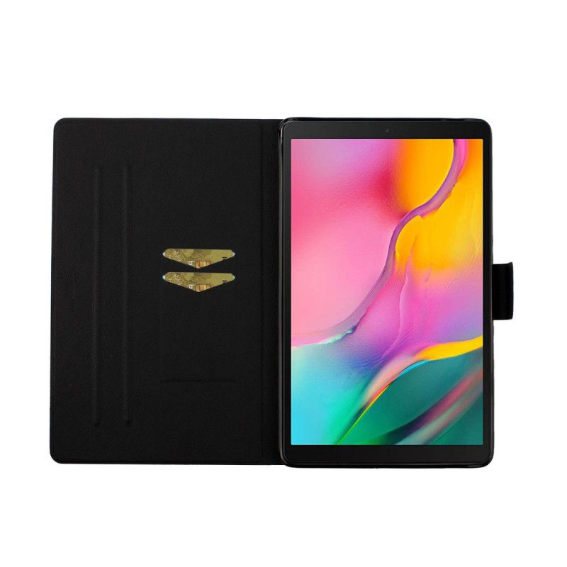 Folio Deksel Samsung Galaxy Tab A 10.1 (2019) Svart Marmor Design