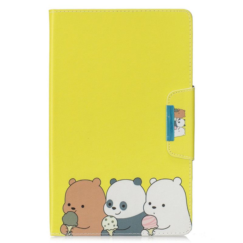 Lærdeksel Folio Deksel Samsung Galaxy Tab A 10.1 (2019) Bjørn Og Panda Femoir Design