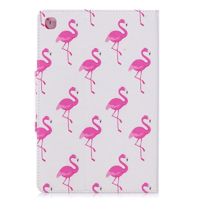 Lærdeksel Folio Deksel Samsung Galaxy Tab A 10.1 (2019) Mobildeksel Flamingoer