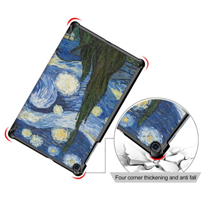 Smart Koffert Samsung Galaxy Tab A 10.1 (2019) Forsterket Van Gogh