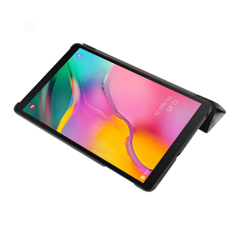 Smart Koffert Samsung Galaxy Tab A 10.1 (2019) Hvit Marmor Stil