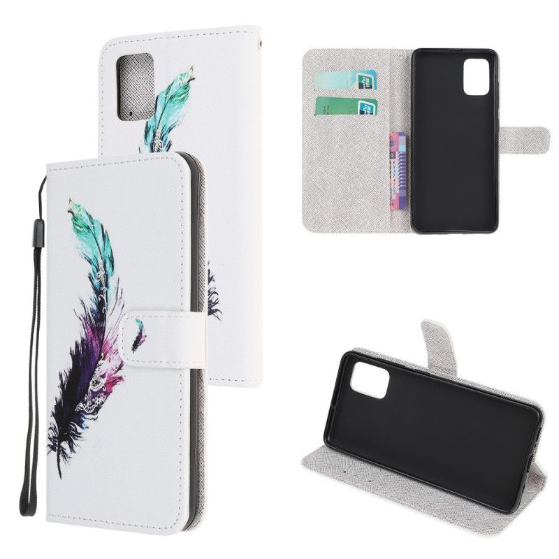 Folio Deksel for Samsung Galaxy A52 4G / A52 5G Fjær Med Tanga