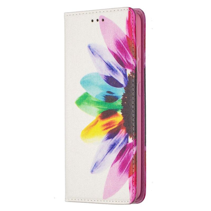 Folio Deksel Samsung Galaxy A52 4G / A52 5G Akvarellblomst