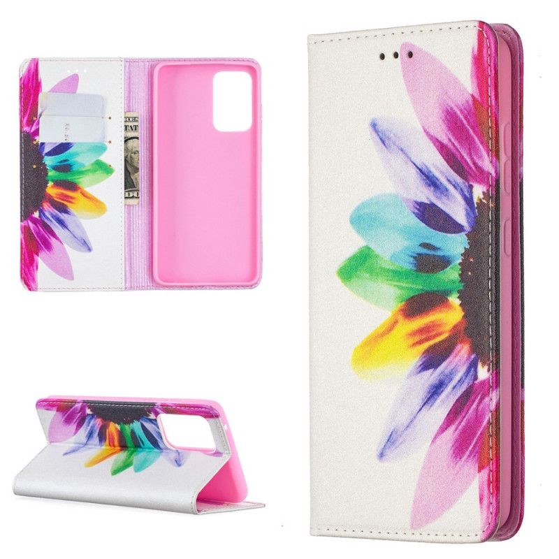 Folio Deksel Samsung Galaxy A52 4G / A52 5G Akvarellblomst