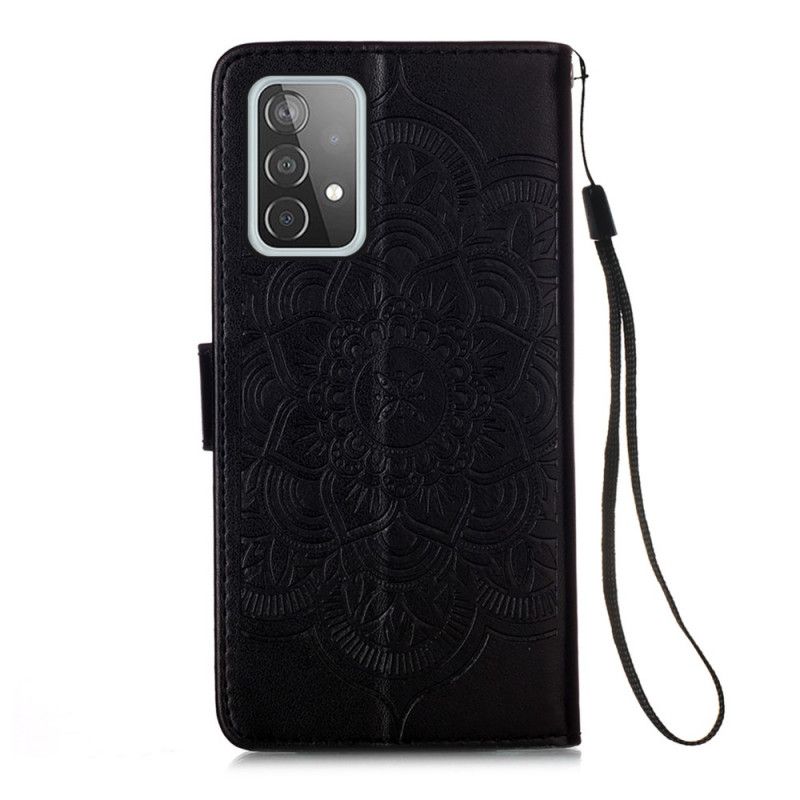 Folio Deksel Samsung Galaxy A52 4G / A52 5G Svart Dreamcatcher-Trykk Og Tanga