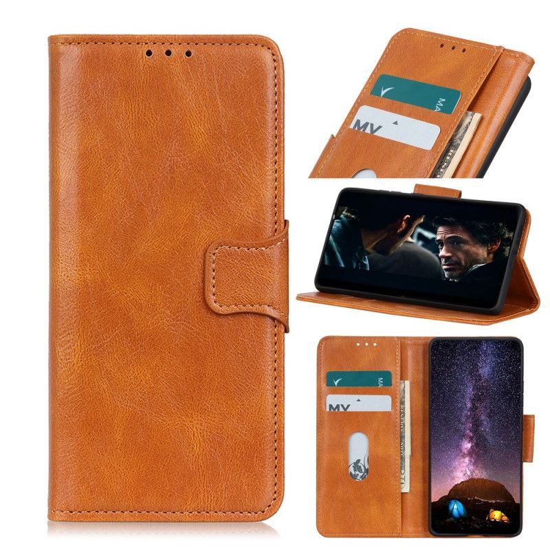 Folio Deksel Samsung Galaxy A52 4G / A52 5G Svart Reversibel Lås I Skinneffekt