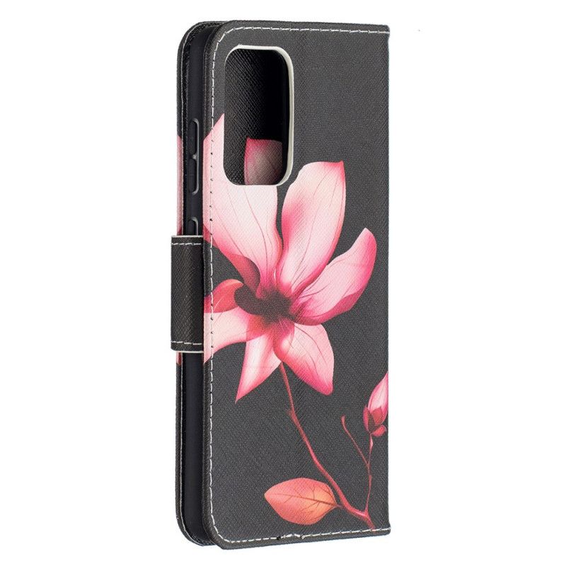 Lærdeksel Folio Deksel Samsung Galaxy A52 4G / A52 5G Mobildeksel Rosa Blomst