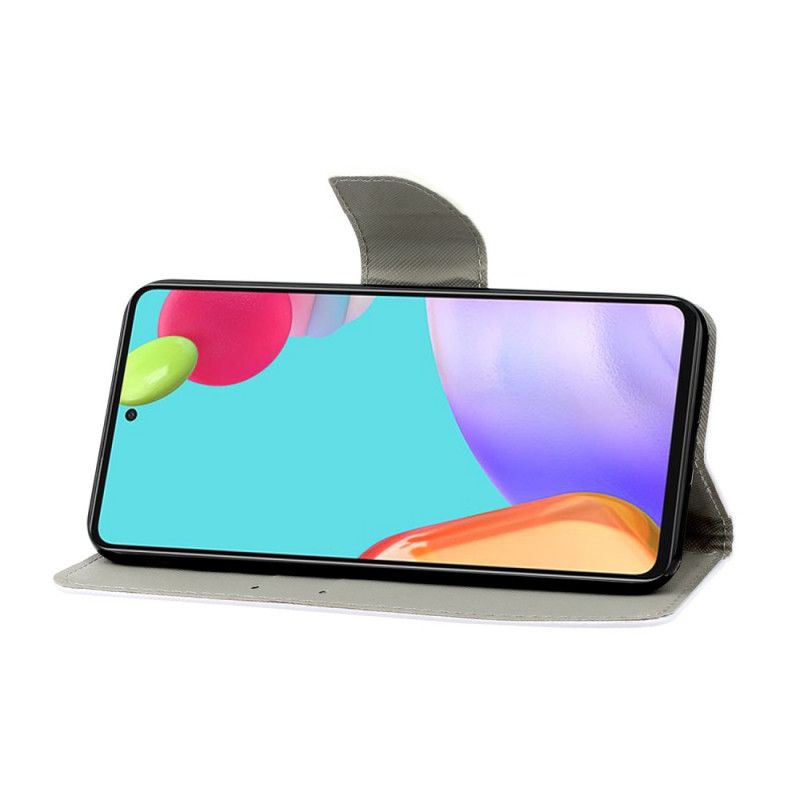 Lærdeksel Folio Deksel Samsung Galaxy A52 4G / A52 5G Svart Geometrisk Marmor