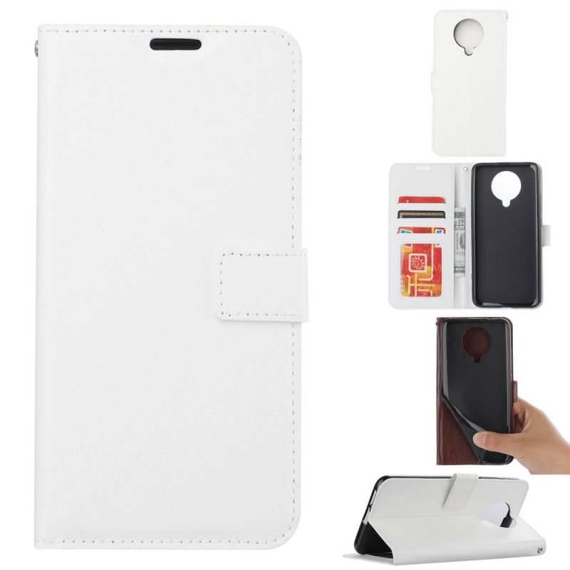 Folio Deksel Xiaomi Poco F2 Pro Svart Ekstrem Slank Skinneffekt Anti-fall