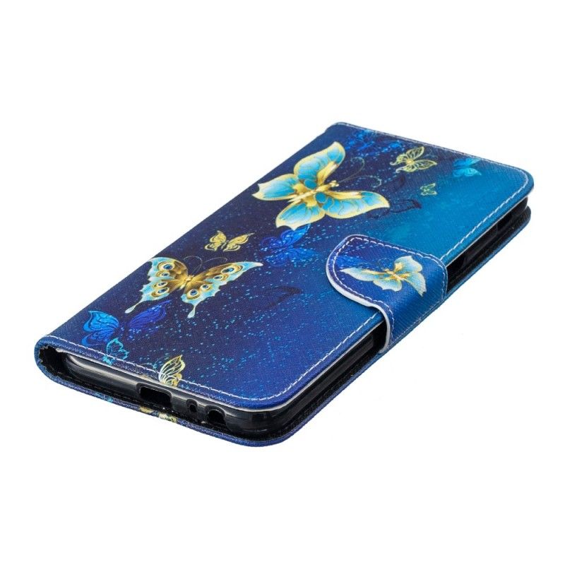 Folio Deksel for Samsung Galaxy J6 Plus Rosa Sommerfugler Om Natten