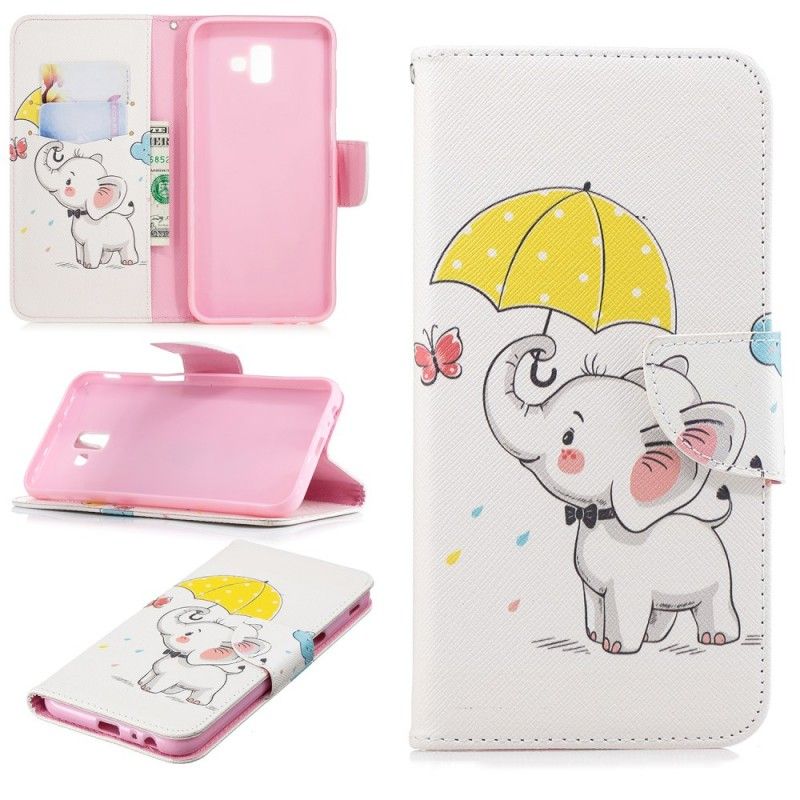 Folio Deksel Samsung Galaxy J6 Plus Baby Elefant