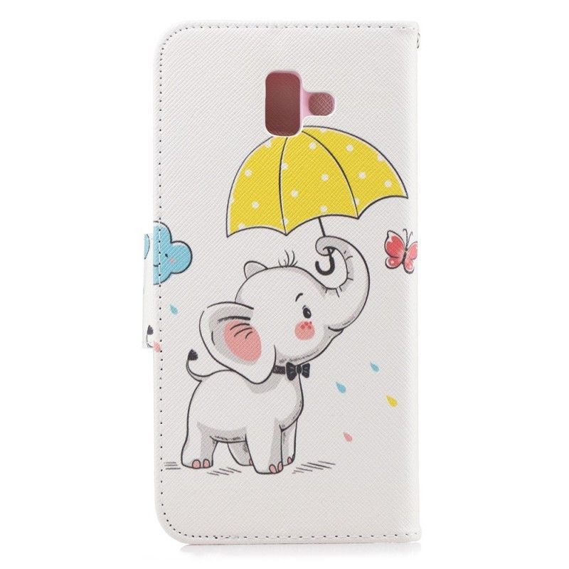 Folio Deksel Samsung Galaxy J6 Plus Baby Elefant