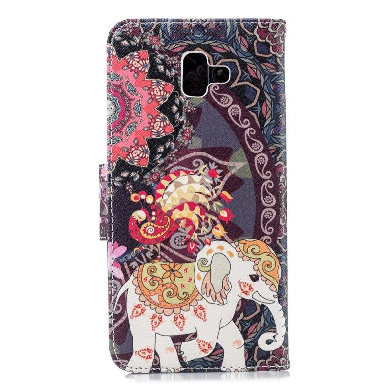 Folio Deksel Samsung Galaxy J6 Plus Etnisk Elefantmandala