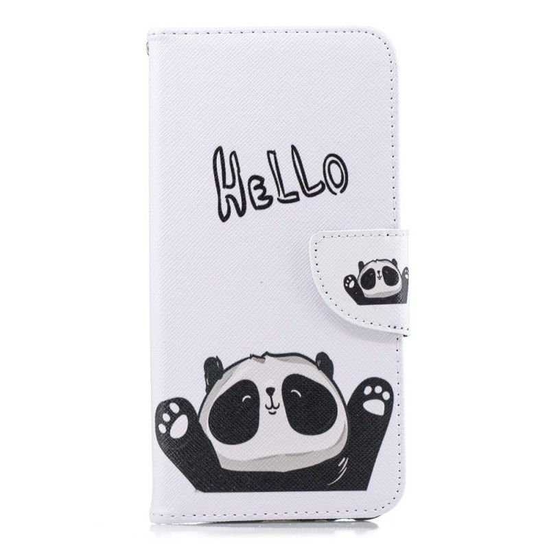 Folio Deksel Samsung Galaxy J6 Plus Hallo Panda