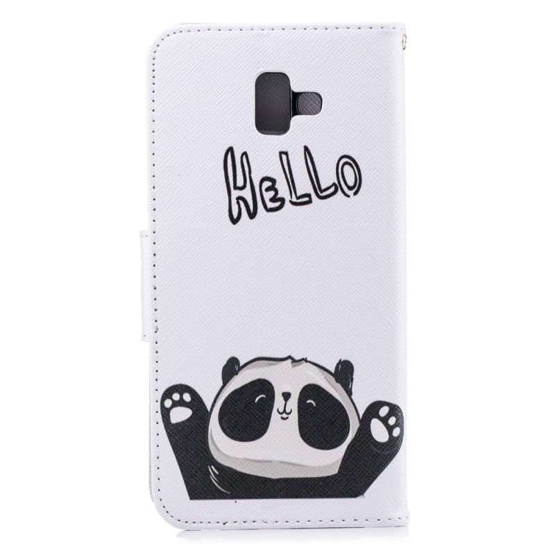 Folio Deksel Samsung Galaxy J6 Plus Hallo Panda