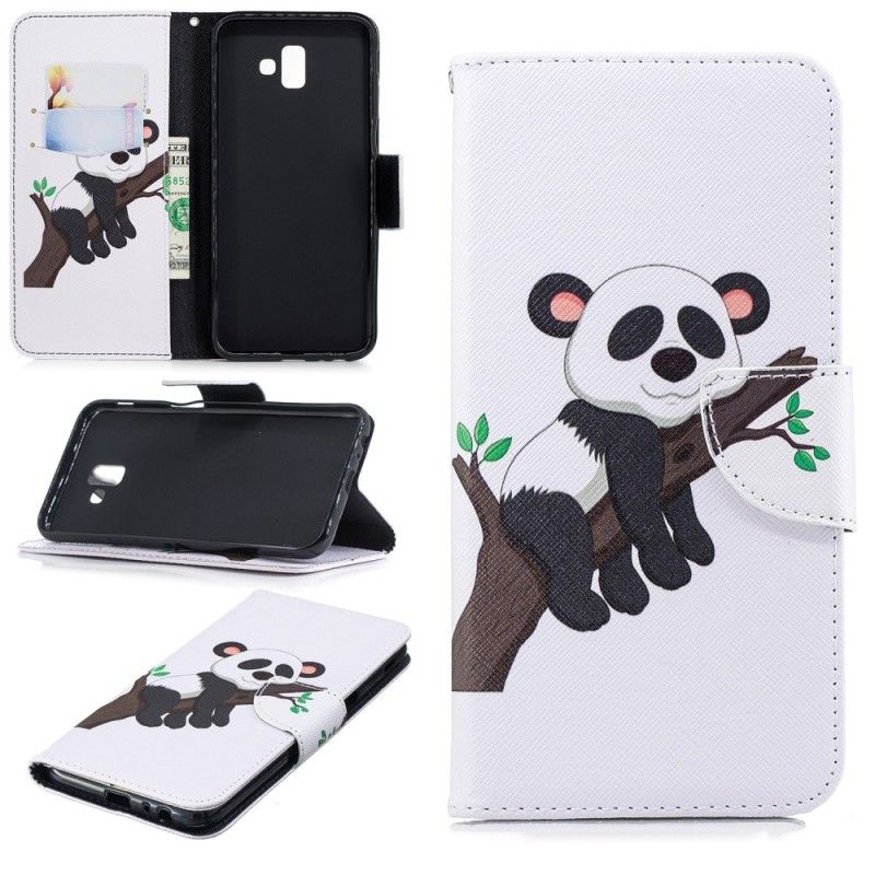 Folio Deksel Samsung Galaxy J6 Plus Lat Panda