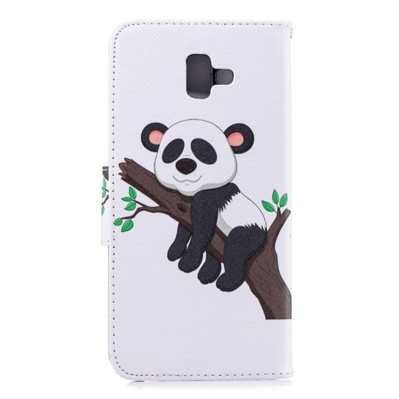 Folio Deksel Samsung Galaxy J6 Plus Lat Panda