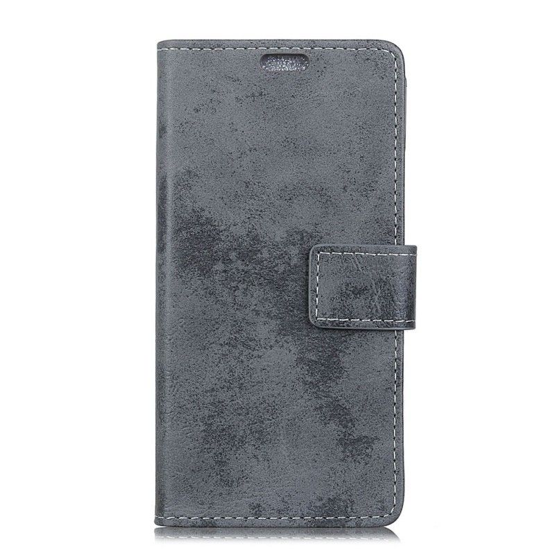 Folio Deksel Samsung Galaxy J6 Plus Magenta Vintage Skinneffekt Beskyttelse