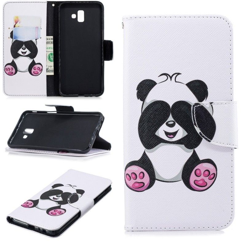 Folio Deksel Samsung Galaxy J6 Plus Morsom Panda Beskyttelse