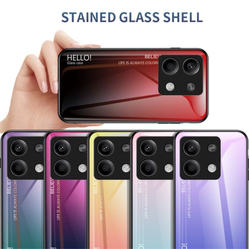 Deksel Xiaomi Redmi Note 13 5g Gradient Farge Herdet Glass