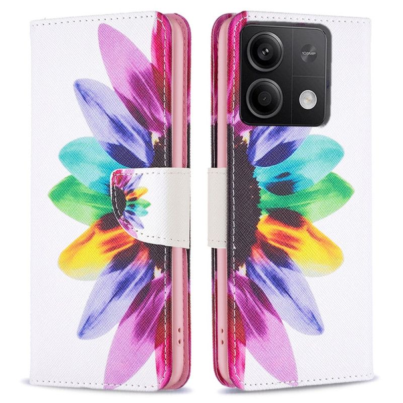 Folio Deksel Xiaomi Redmi Note 13 5g Akvarellblomst Beskyttelse Deksel